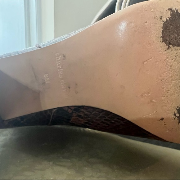 Charles David “Billard” snake skin booties - Picture 5 of 6